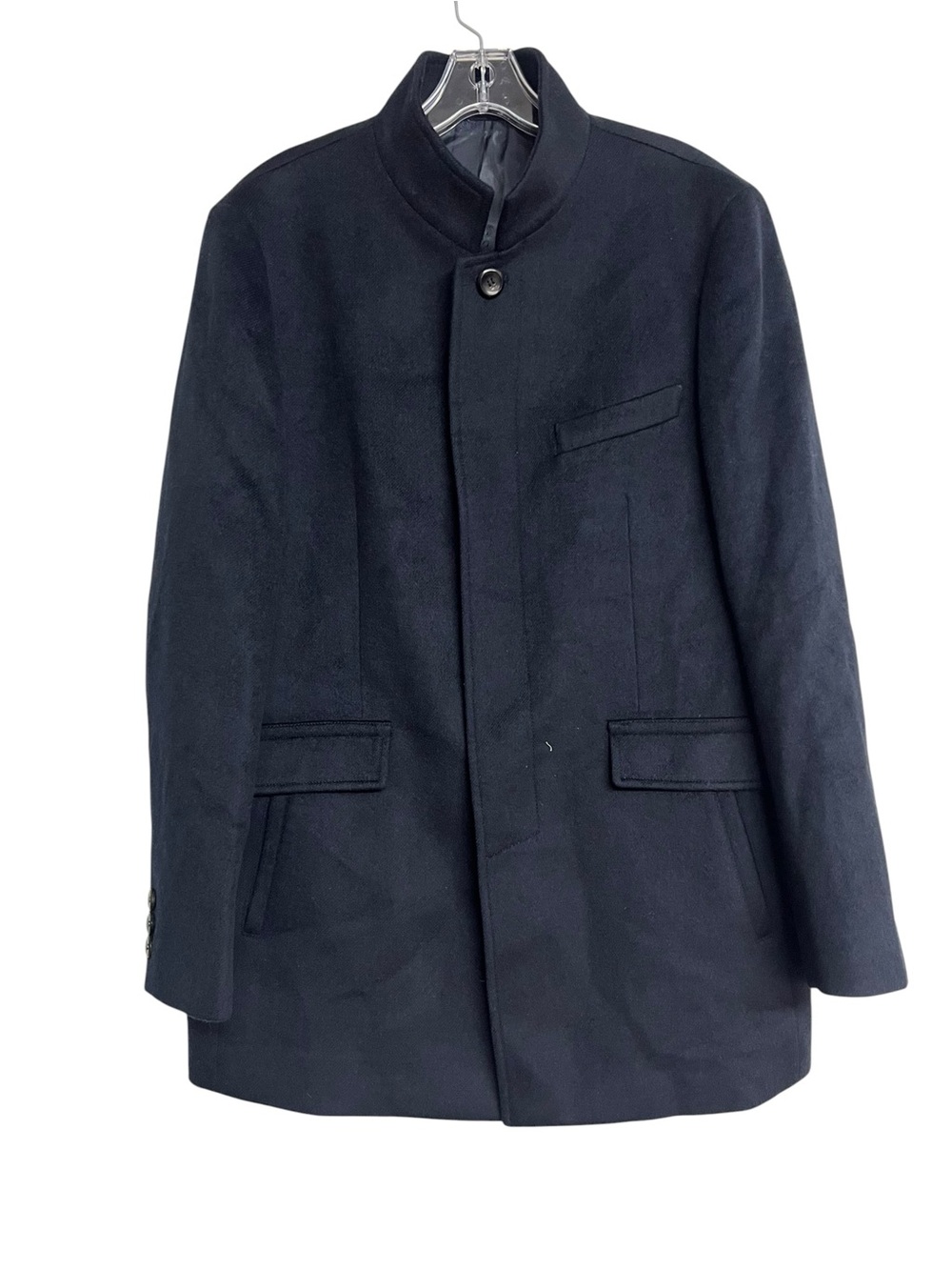 Men's Erdos Navy Stand-Collar Over Coat